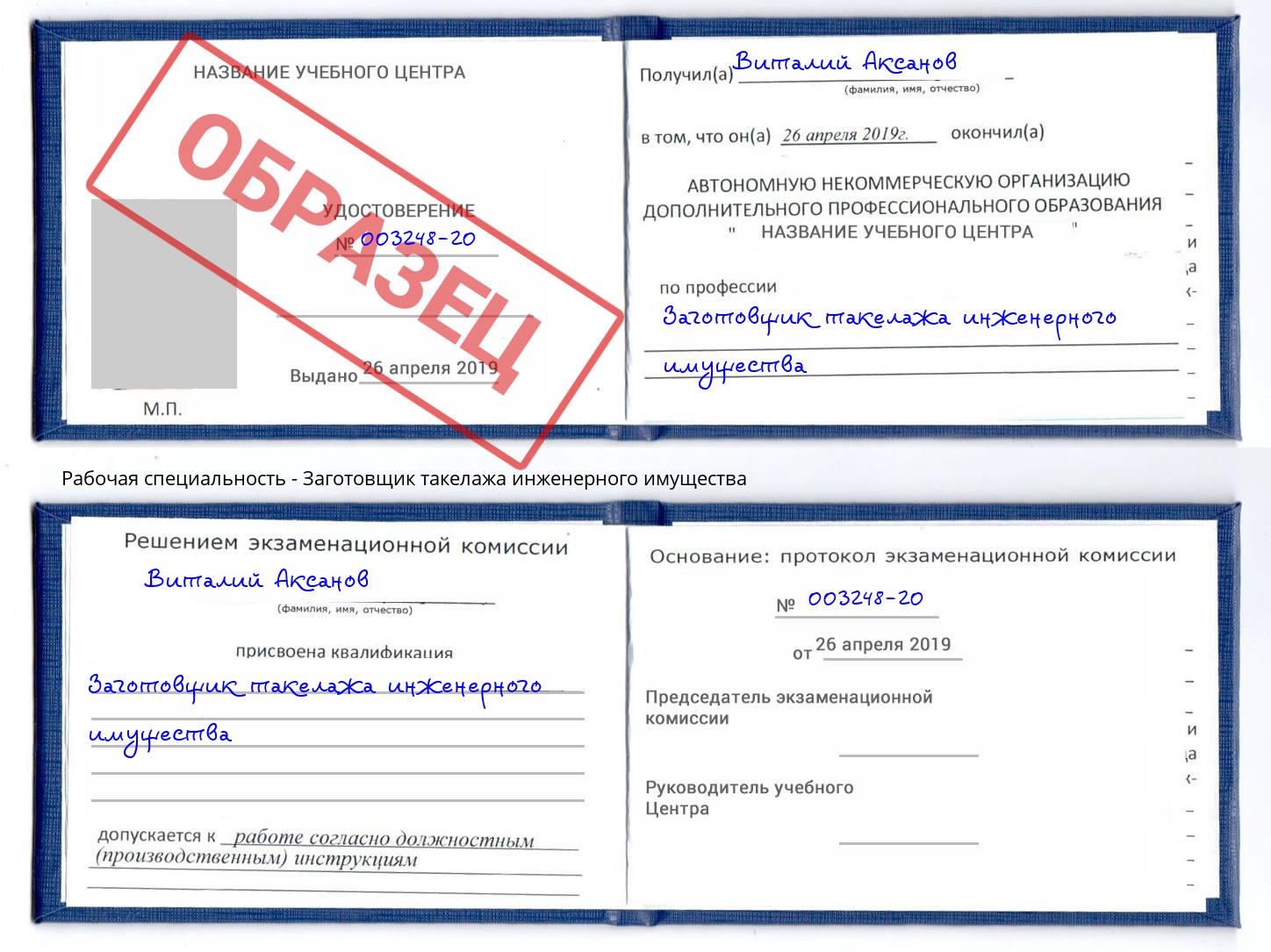 Заготовщик такелажа инженерного имущества Киров